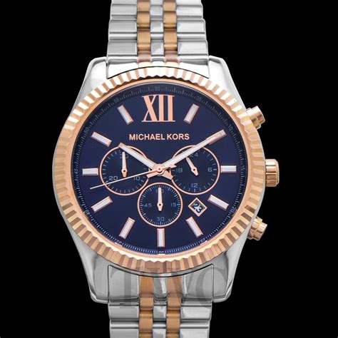 michael kors lexington unisex chronograph mk8412|MIchael Kors Lexington Chronograph Navy Dial Unisex Watch .